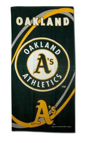 Oakland Athletics Fiber Reactive Pool/Beach/Bath Towel (Team Color)