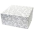 Platinum Floral - Set of 4 Two Piece Gift Boxes (8" x 8" x 3.5")