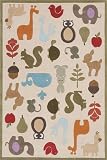Momeni Lil Mo Whimsy Ivory Animals Kids 8' x 10' Rug LMJ-2