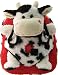 Kreative Kids 2-Piece BLACK WHITE RED COW ANIMAL PLUSH Backpack