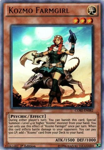 Yu-Gi-Oh! - Kozmo Farmgirl (CORE-EN082) - Clash of Rebellions - 1st Edition - Ultra Rare