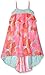 Limited Too Girls' Pineapple Print Chiffon Dress with Lace Overlay Edged Ruffle