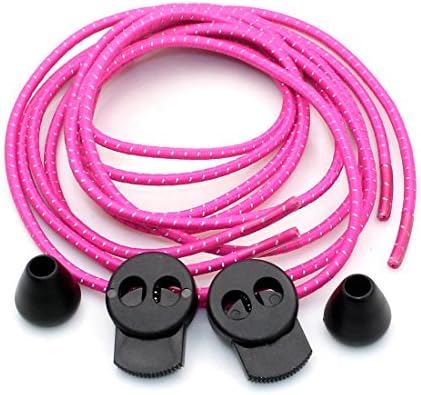 igloon(TM) No-tie Laces - Elastic Shoelace Fastening System - Lock in fit - Comfortable and Easy for Athletes, the Elderly, Children or Just Anyone who is Tired of Tying Shoelaces, easy lock lace shoelace (Rose Red)
