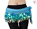 Bellyrose Multi-row Paillettes Gold Coins Belly Dance Wrap & Hip Scarf, Lively Style Image #2