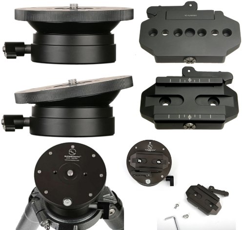 Best Price SUNWAYFOTO 120mm Tripod Leveling Base DYH-120 TRO & DDC-100 70mm Lever Clamp Arca Compatible Sunway