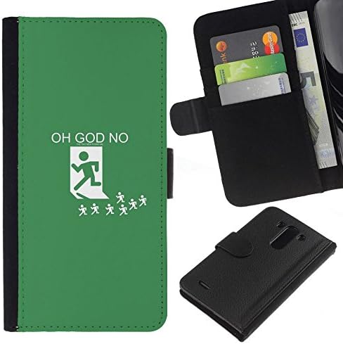 SUPERSPGECELL GIFT CASE / Luxury Phone Cover Leather Wallet Case Protective Case for LG G3 / Oh God No /