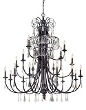 World Imports Lille Collection 21lt CHAND,BRONZE, W/ CRYSTALS