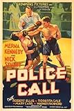 IMAGE OF 1930's 'Police Call' Vintage Sports & Boxing Movie Antique Advertising Poster