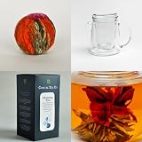 Flowering Tea Taster Pack with Straight Glass Teapot