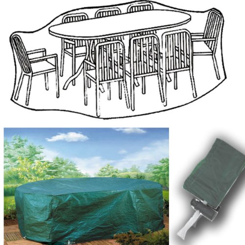 INDISCOUNT ® Housse / Bache pour Table 8 pers. + chaises - polyéthylène 250 grs/m² Ultra resistante