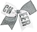 Chassé Girls' Cheer Performance Hair Bow Glitter Silver/White