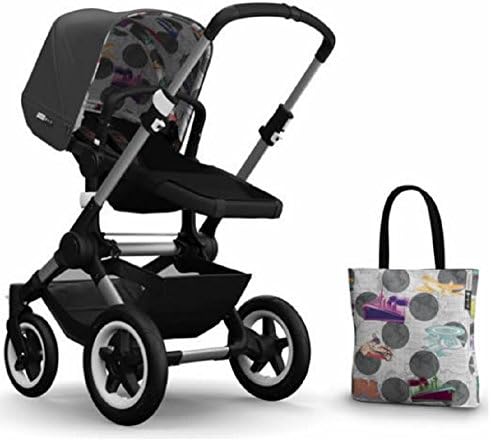 Bugaboo Buffalo Stroller With Andy Warhol Accessory Kit (Aluminum Frame, Dark Grey/Transport)