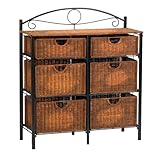 Southern Enterprises OC1888 Iron Wicker Chest Decorative Storage
