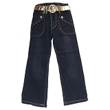 GeGe Toddler Girls Denim Embroidered Pocket Boutique Jeans 3T