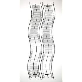 Modern Black Metal 166 Blu-Ray DVD Wave Tower / Wall Mount Storage Rack