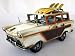 Woody Station Wagon Model Car with 3 Surfboards Surfing
