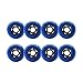 Rollerex Inline Skate/Rollerblade Wheels VXT500 80mm (8-Pack or 2-Pack or 2 Wheels w/Bearings, Spacers and Washers) (72mm Deep Sea Blue (8 Wheels))