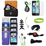 CrazyOnDigital 17 items Cases Charger Screen Protector For HTC EVO 3D . Cra ....