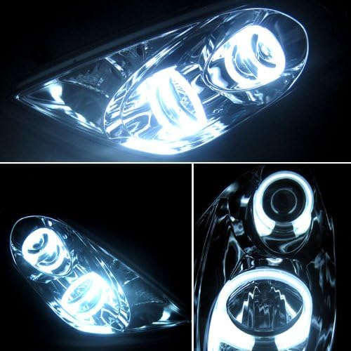 Eautolight 8000k Slim Xenon HID Kit + 00-05 Toyota Celica Ccfl Halo LED Projector Head Lights