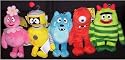 Yo Gabba Gabba Plush Pals Plex, Brobee, Muno, Foofa and Toodee