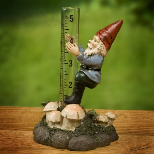 New Echo Valley Climbing Gnome Rain Gauge To See How Much Rain Has Been Collected In The Glass Tube