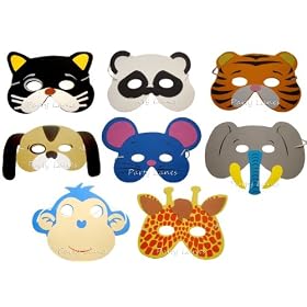 20 x Children's Foam Animal Masks