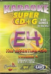 CHARTBUSTER SUPER CD+G Volume #4 - 450 CDG Karaoke Songs Playable on CAVS System or on your PC DVD player using Windows.