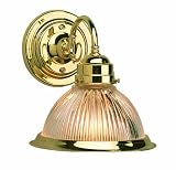 Design House 503011 Millbridge 1-Light Wall Sconce, 8-1/8-Inch by 7.75-Inch, Polished Brass