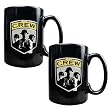 Columbus Crew MLS 2pc Black Ceramic Mug Set - Primary Team Logo by Great American Products