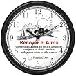 Habit 7 - Renew the Soul (Spanish Text) - Wall Clock from THE 7 HABITS - CLOCK COLLECTION by WatchBuddy Timepieces (Slate Blue Frame)