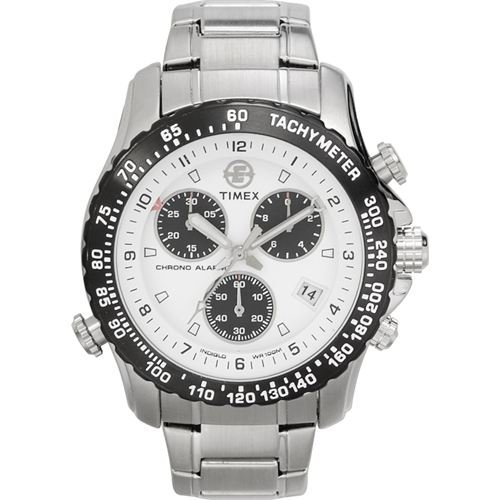 Timex Men's T42331 Expedition Premium Collection Chronograph Silver-Tone Stainless Steel Bracelet Watch