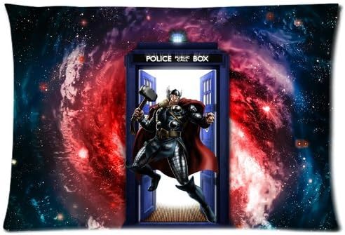 ChenFunny Doctor Who Gorgeous Magical Space Nebula Universe Galaxy Loki Thor the Dark Zippered Pillow Cases 20x 30 (Twin sides)