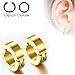U2U® Pair of 316L Surgical Stainless Steel Non-Piercing Clip On Round Earrings (Colors Optional)