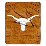 NCAA Texas Longhorns Micro Plush Raschel Throw Blanket, Grunge Design