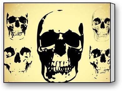 ArtShop Gallery Wrapped Skull Custom Modern Art Painting Wall Decor Canvas Print