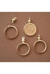 Coin Holder Bezel for 10 cent / USA Dime ~ for charm, necklace, pendant, display (Pack of 4)