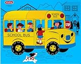kids and infants educational toys item: School Bus Wooden Puzzle
