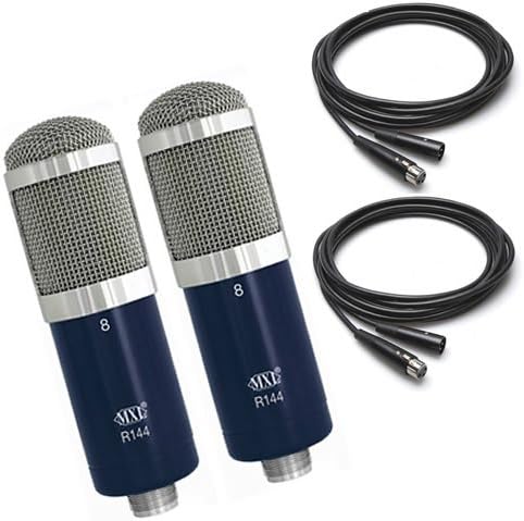 MXL R144 Pro Recording Studio Ribbon Mics (2) PAIR FREE 25' XLR CABLES
