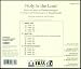 Holy Is the Lord from the Musical We will Worship (ChoralTrax Accompaniment Compact Disc)