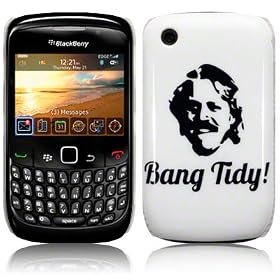 BLACKBERRY CURVE 8520 / 9300 "BANG TIDY!" IMAGE BACK COVER CASE / SHELL / SHIELD PART OF THE QUBITS ACCESSORIES RANGE