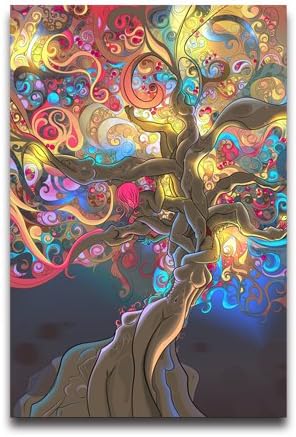 Wallpapers Psychedelic Tree 20x30 Inch Art Poster Custom Fashion Poster