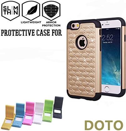 iPhone 6S Plus Case, iPhone 6 Plus Case**HOT**[Bling Series]Hybrid Armor [Dual Layer] Anti-Scratch Studded Rhinestone Crystal Bling Case Cover for (5.5 inch)iPhone 6S Plus / iPhone 6 Plus (Gold/Black)