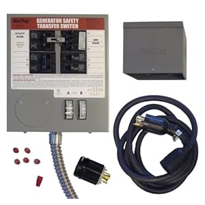 GenTran KIT3026 Prewired Manual Transfer Switch Kit for 6-10 Circuits and Generators up to 7500-Watt
