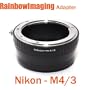 RAINBOWIMAGING Nikon Lens to Micro 4/3 Four Thirds System Camera Mount Adapter, Olympus PEN E-P1, Panasonic Lumix DMC-GF1, GH1, G1, G2, G10, (RainbowImaging Adapter, MSRP 24.99)