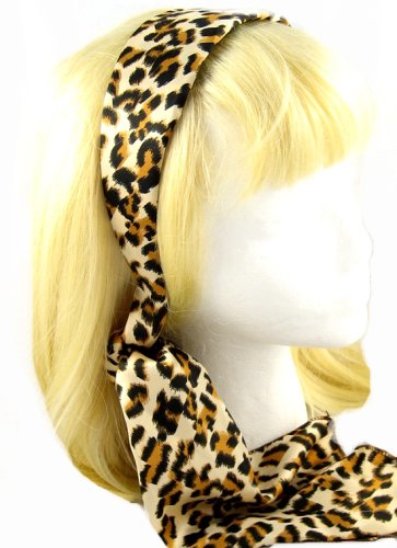 Head Band ~ Black and Gold Animal Print
