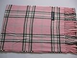 Cashmere Feel Unisex Pashmina Scarf in Checks and Plaid (PINK)