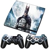 Meestick Batman Arkham Asylum Vinyl Adhesive Decal Skin for Playstation 3 Slim