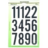 3" BLK/WHT Number Set