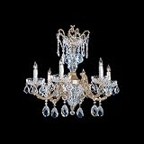 Nulco Lighting 370-06-PBA-00 Southport Polished Bronze Antique Chandelier Polished Bronze Antique
