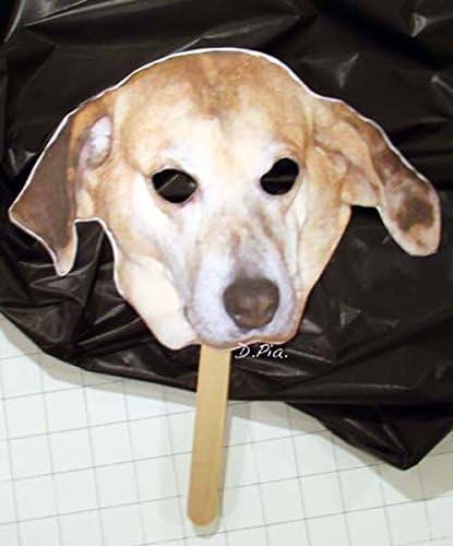 Halloween or Party costume favors/gifts Dog Mask Handmade D. Pia. Original Art "Dog Face"